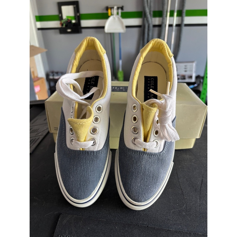 NIB VTG Cole Haan Sporting "Chelsea" sneakers yellow and white colorway